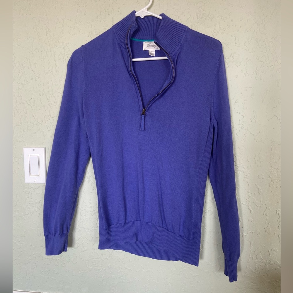Foxcroft 100% supima cotton size m beautiful purple pullover